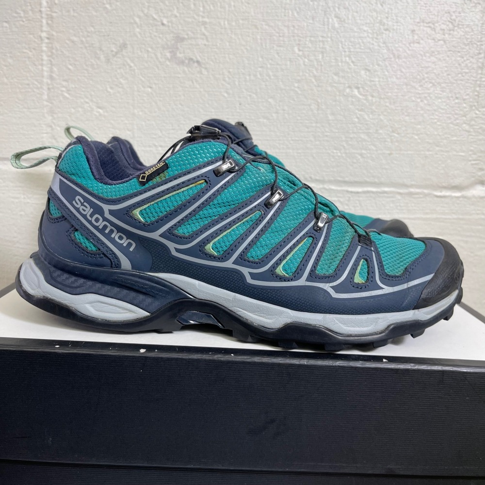 Salomon‎ X Ultra 2 371592 Gore-Tex Teal Blue Hiking Shoes Sneakers Women's 9 US